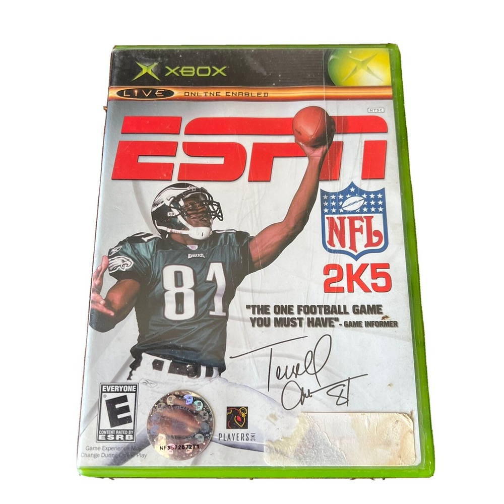 Xbox ESPN NFL 2K5 2004 SEGA Complete in Case Terell Owens Autograph Manual
